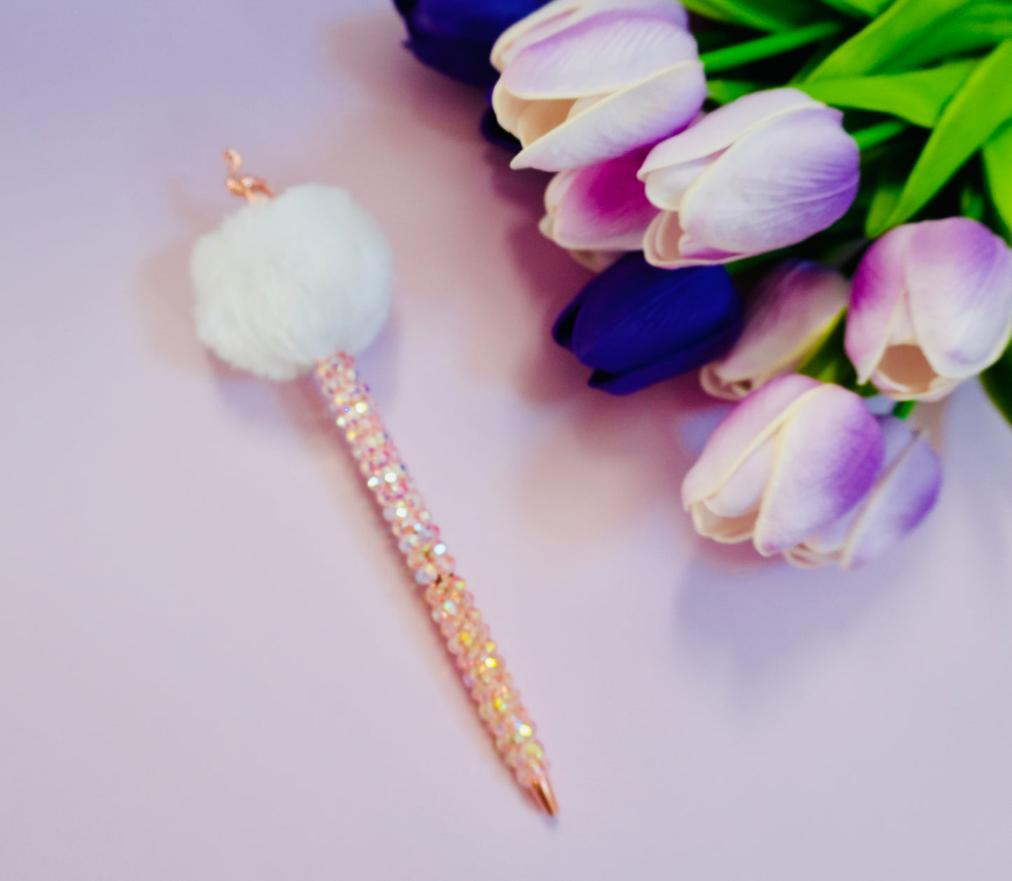 Bedazzled Pom Pom Pens