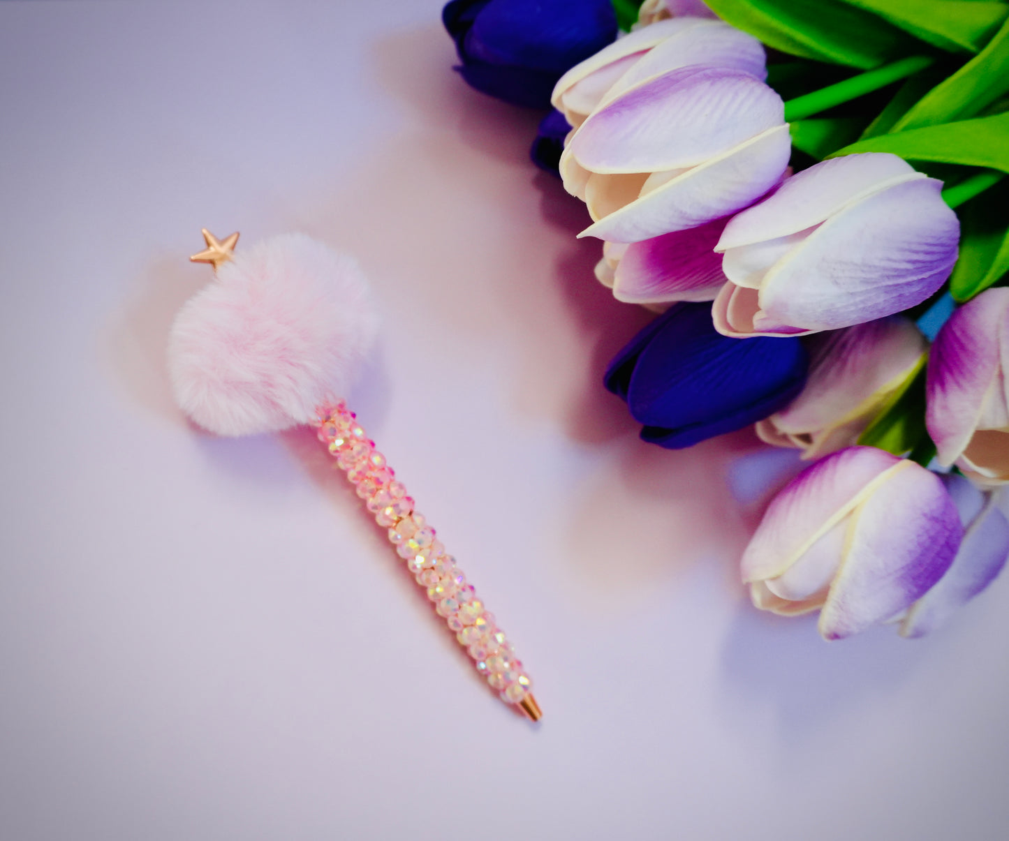 Bedazzled Pom Pom Pens