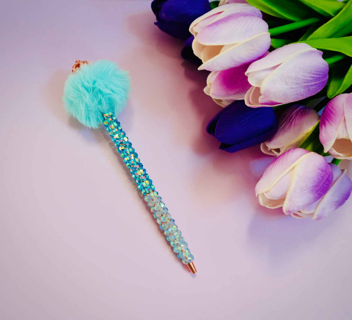 Bedazzled Pom Pom Pens
