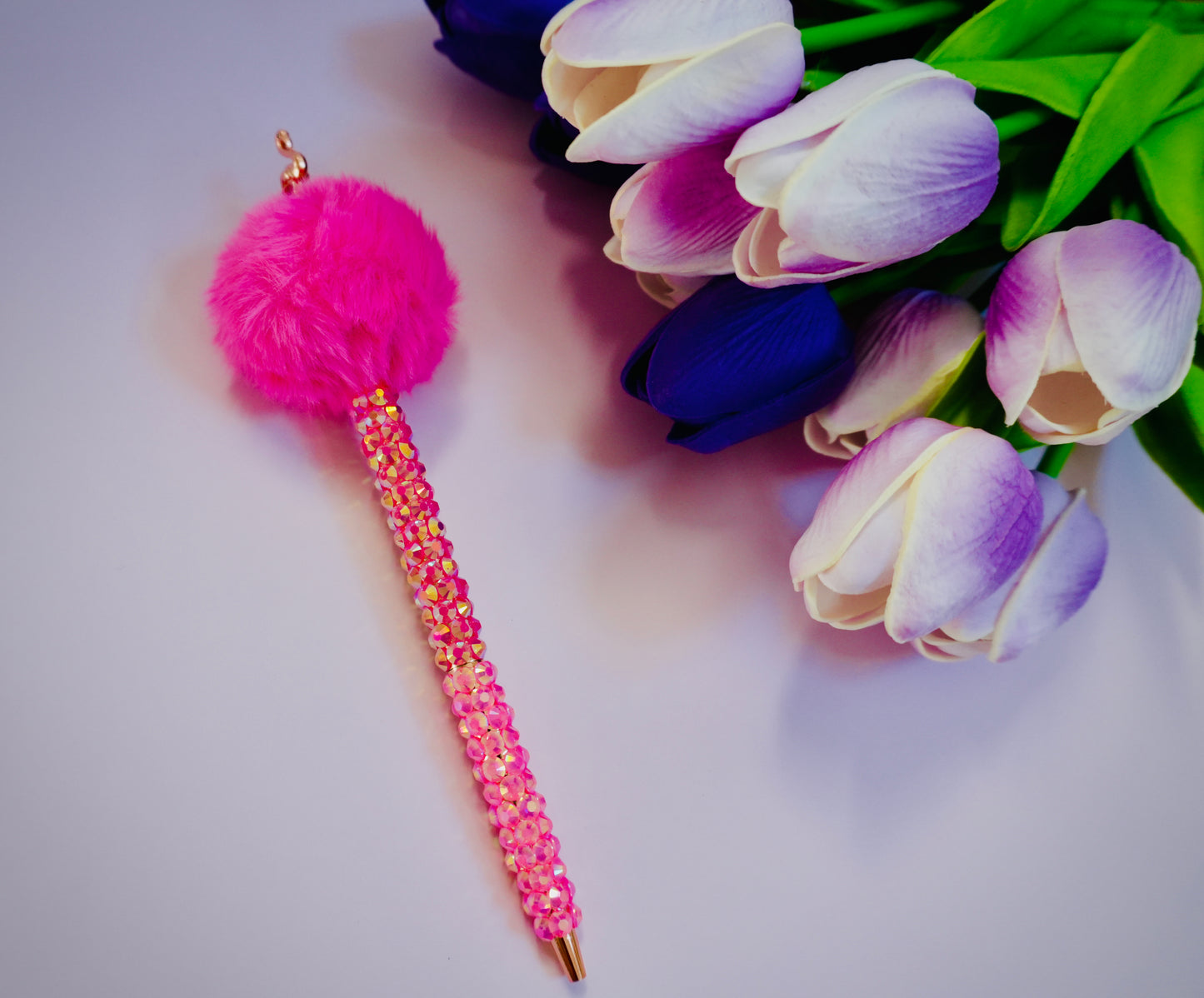 Bedazzled Pom Pom Pens