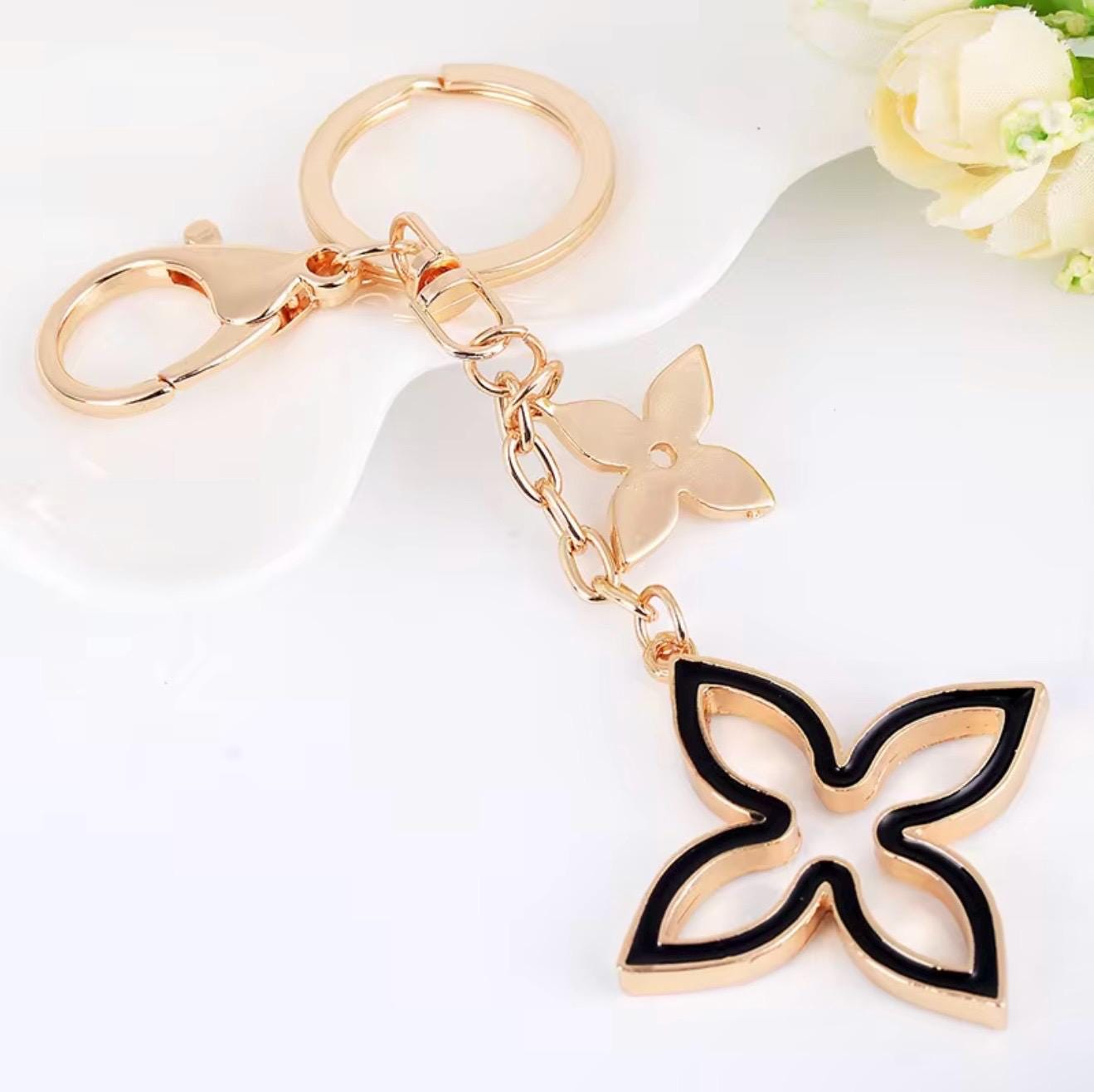 Double-sided Four Leaf Clover Keychain