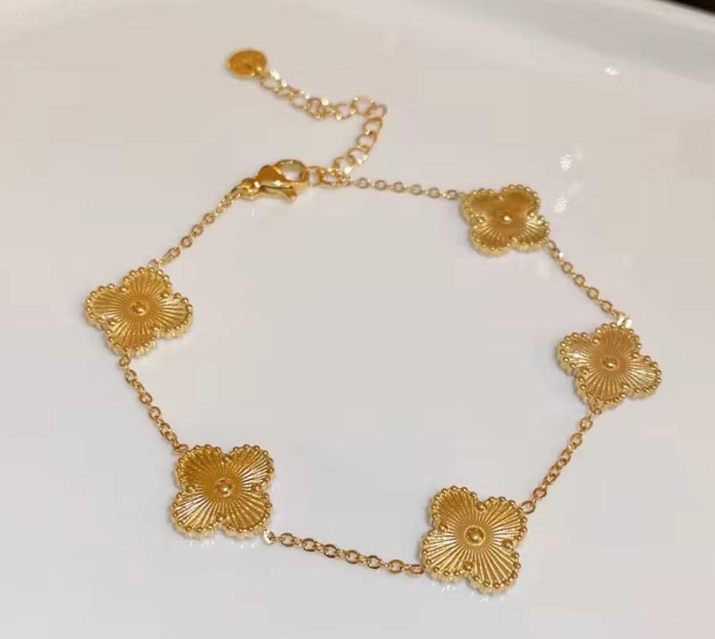 Luxury, brand, clover, bracelet, gold, silver, stainless steel in Mistic Gold